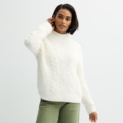Kohls mock neck sweater clearance