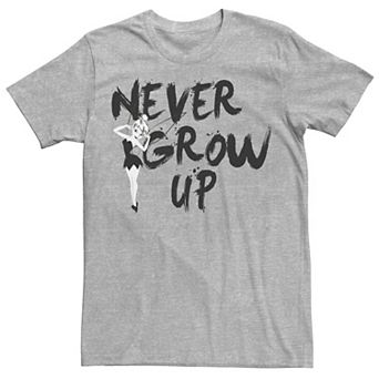 Disney's Tinker Bell Juniors' Never Grow Up Sign Boyfriend Graphic Tee