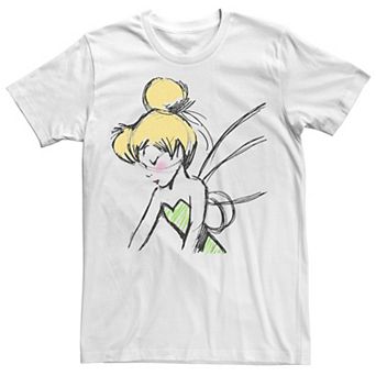 Disney's Tinker Bell Profile Sketch Juniors' Boyfriend Graphic Tee