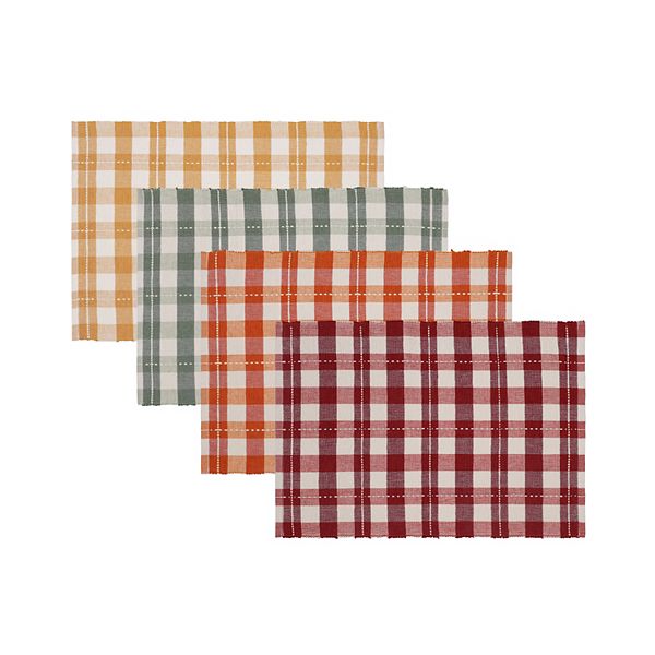 Celebrate Together™ Fall Gingham Woven 4-pack Placemats - Multi