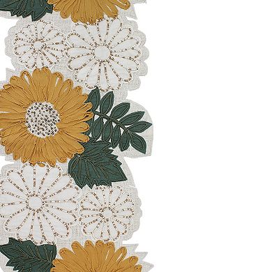 Celebrate Together™ Fall Embellished Burlap Sunflower Table Runner