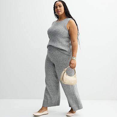 Plus Size Sonoma Goods For Life Ribbed Sweater Tank Top