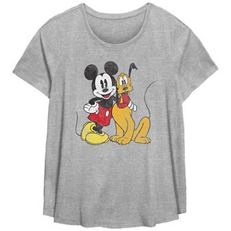 Disney's Mickey Mouse And Pluto Best Buds Plus Graphic Tee