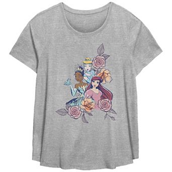 Disney's Princesses Floral Motif Princesses Plus Graphic Tee