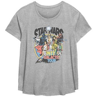 Plus Size Star Wars 1977 Galactic Tour Poster Graphic Tee