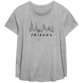 Plus Size Friends New York City Lines Graphic Tee