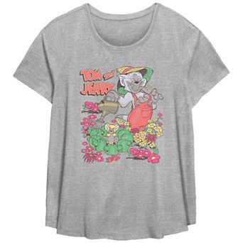 Plus Size Tom & Jerry Tom Gardening Graphic Tee