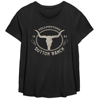 Plus Size Yellowstone Dutton Ranch Crest Graphic Tee