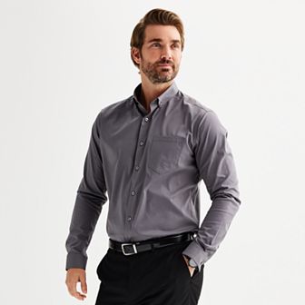 Men's Apt. 9® Wrinkle Free Regular-Fit Button Down Collar Dress Shirt
