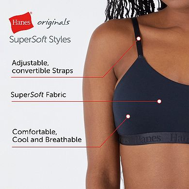 Women's Hanes Ultimate® Originals 2-Pack SuperSoft Bralette DUS202