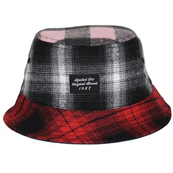 Girls Limited Too Reversible Plaid Bucket Hat