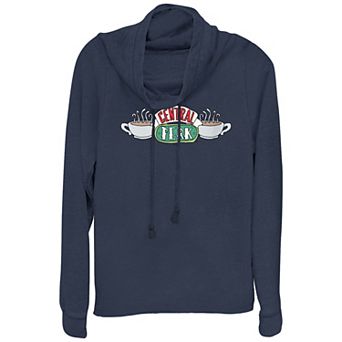 Women's Friends Central Perk Café Logo Cowlneck Graphic Lightweight Long Sleeve