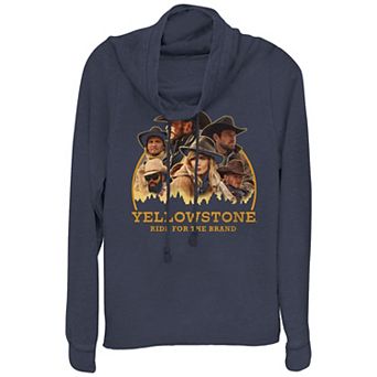 Women's Yellowstone Ride For The Brand Cowlneck Graphic Lightweight Long Sleeve