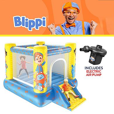 World Tech Toys Moonbug Blippi Inflatable Bouncer with Slide
