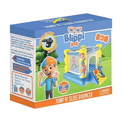 World Tech Toys Moonbug Blippi Inflatable Bouncer with Slide