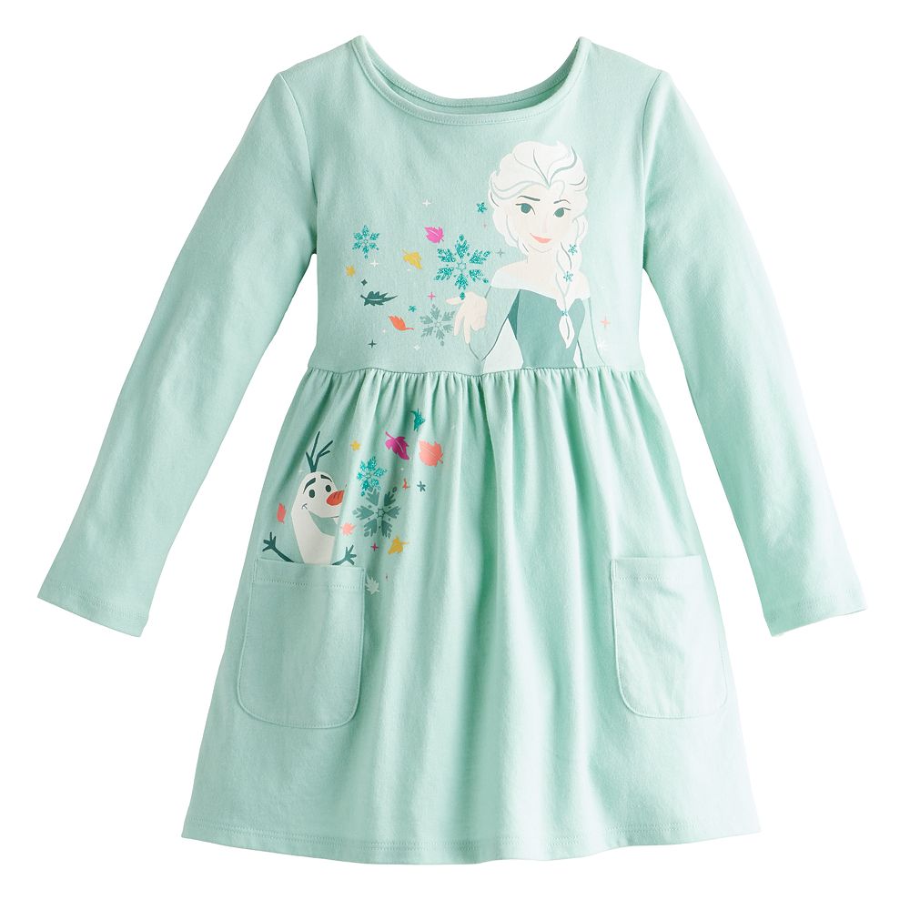 Disney's Frozen Toddler Girl Elsa & Olaf Long Sleeve Skater Dress by  Jumping Beans