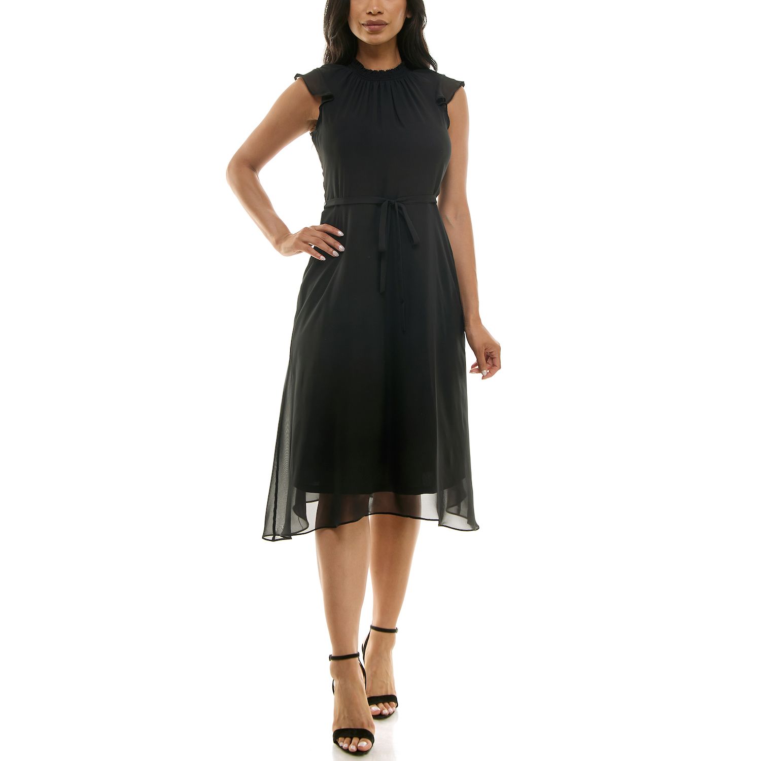 Женские платья Nina Leonard Mockneck Chiffon Dress