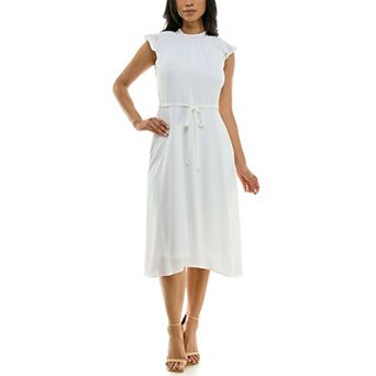 Women's Nina Leonard Mockneck Chiffon Dress