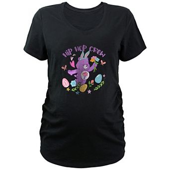 Maternity Care Bears Hip Hop Crew V-Neck Graphic Tee