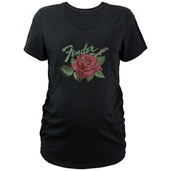 Maternity Fender Rose Logo Since 1946 V-Neck Graphic Tee