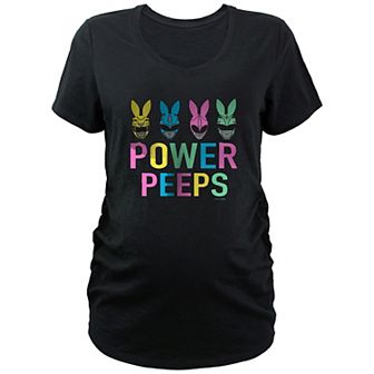 Maternity Power Rangers Power Peeps V-Neck Graphic Tee
