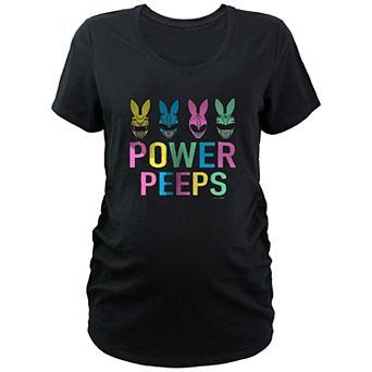Maternity Power Rangers Power Peeps V-Neck Graphic Tee
