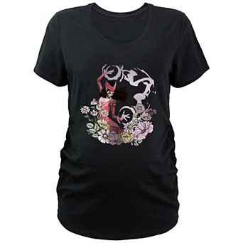 Maternity Marvel Scarlet Witch Floral Powers V-Neck Graphic Tee