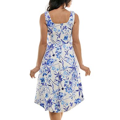 Women’s Nina Leonard High Low Bubble Hem Dress