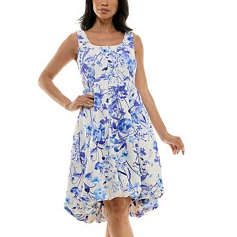 Women’s Nina Leonard High Low Bubble Hem Dress