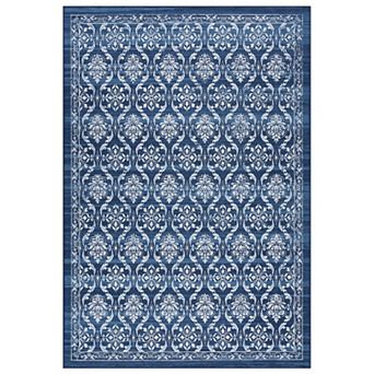 Garvee Washable Transitional Floral Rug Indoor Modern Throw Carpet Mat for Bedroom Living Room