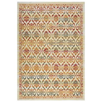 Garvee Washable Transitional Floral Rug Indoor Modern Throw Carpet Mat for Bedroom Living Room