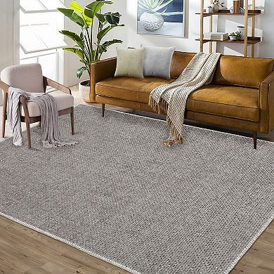Garvee Solid Modern Area Rug Machine Washable Chenille Carpet Mat for Home Decor