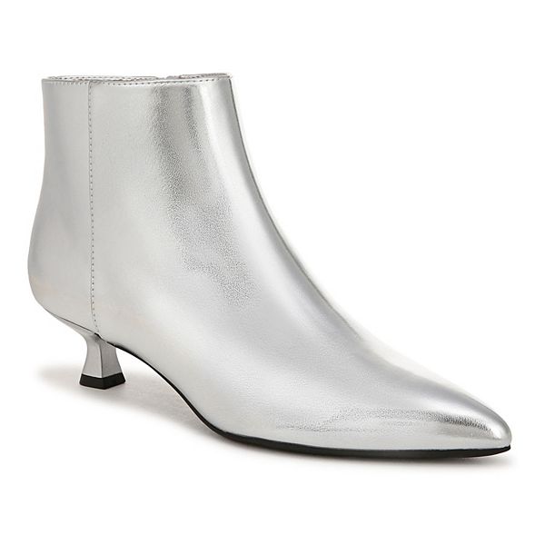 LifeStride Maya Women's Kitten Heeled Ankle Boots - Silver (9.5 WIDE)