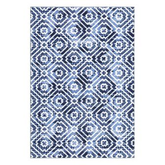 Garvee Contemporary Distressed Geometric Area Rug Soft Washable Throw Carpet