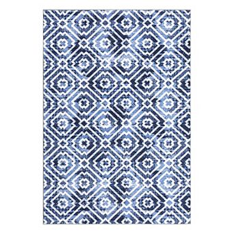 Garvee Contemporary Distressed Geometric Area Rug Soft Washable Throw Carpet