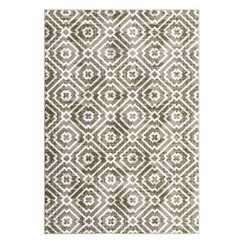 Garvee Contemporary Distressed Geometric Area Rug Soft Washable Throw Carpet