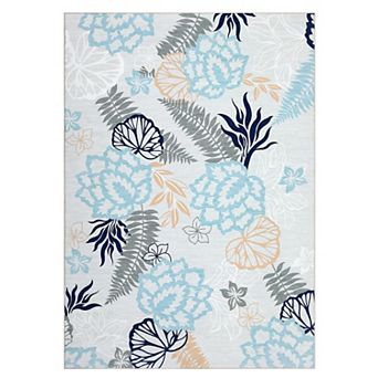 Garvee Tropical Floral Indoor Area Rug Ultra Soft Washable Floorcover Mat for Bedroom Living Room