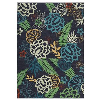 Garvee Tropical Floral Indoor Area Rug Ultra Soft Washable Floorcover Mat for Bedroom Living Room