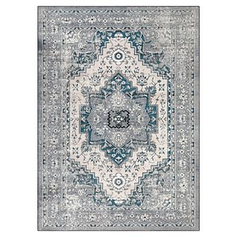 Garvee Modern Washable Floral Rug Soft Low Pile Throw Carpet for Home Decor