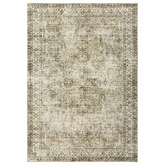 Garvee Traditional Vintage Floral Area Rug Washable Distressed Throw Carpet