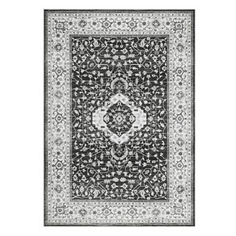 Garvee Modern Boho Floral Rug Washable Soft Bedroom Living Room Carpet