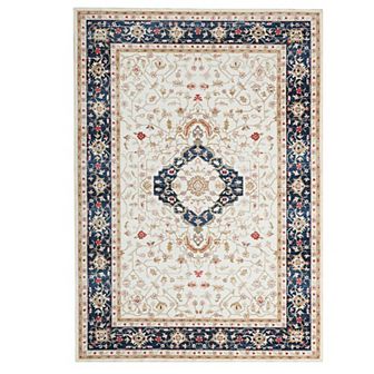 Garvee Modern Boho Floral Rug Washable Soft Bedroom Living Room Carpet