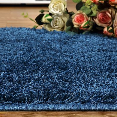 Glowsol Solid Modern Plush Area Rug Indoor Contemporary Throw Carpet