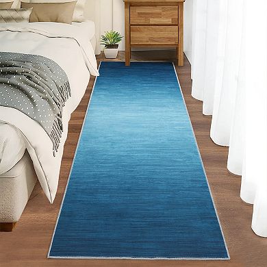 Garvee Machine Washable Ombre Abstract Area Rug Indoor Modern Throw Carpet
