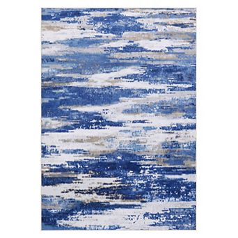 Garvee Machine Washable Modern Colorful Abstract Area Rug for Living Room