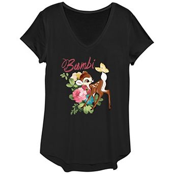Disney's Bambi Juniors' Painting V-Neck Graphic Tee