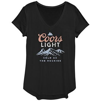 Women's Coors Brand Coors Light Cold As The Rockies V-Neck Graphic Tee