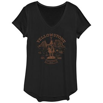 Juniors' Yellowstone Est. 1886 V-Neck Graphic Tee