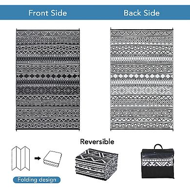 Garvee Outdoor Reversible Rug Plastic Straw Carpet for Patio Camping Picnic Beach