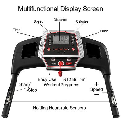 Folding Treadmills For Home - 3.5hp Portable Foldable With Incline, Electric Treadmill